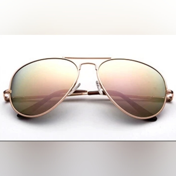 Source Unknown Accessories - Rose Gold Unisex Aviator Adult Sunglasses